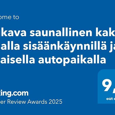 Mukava Saunallinen Kaksio Omalla Sisaeaenkaeynnillae Ja Ilmaisella Autopaikalla Kuopio Extérieur photo